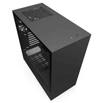 NZXT H510 - CA-H510B-B1 - Compact ATX Mid-Tower PC Gaming Case - Front I/O USB Type-C Port - Tempered Glass Side Panel - Cable Management System - Water-Cooling Ready - Black, Non i-Series