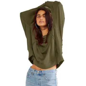 Beaully Women's Casual Oversized Crew Neck Sweatshirt