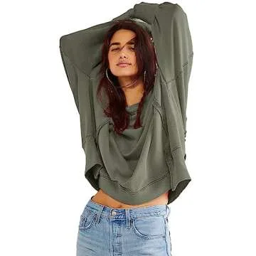 Beaully Women's Casual Oversized Crew Neck Sweatshirt