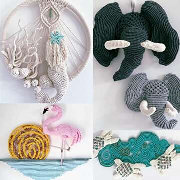 XKDOUS 220Yards Natural Cotton Macrame Cord for Crafting