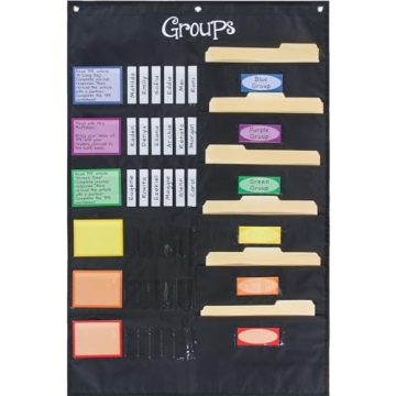 Really Good Stuff Small Group Management Pocket Chart with Folder Pockets - 26.75" x 40.75" - 1 Set