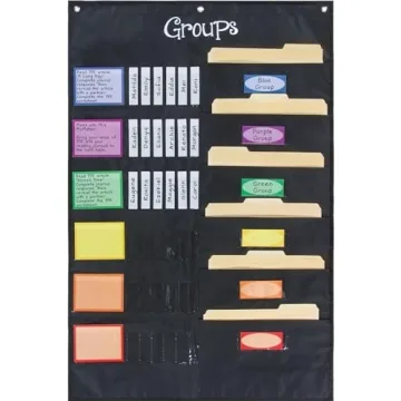 Really Good Stuff Small Group Management Pocket Chart with Folder Pockets - 26.75" x 40.75" - 1 Set