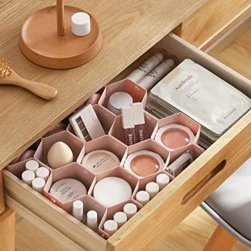 Kocuos Adjustable Honeycomb Drawer Organizer for Socks