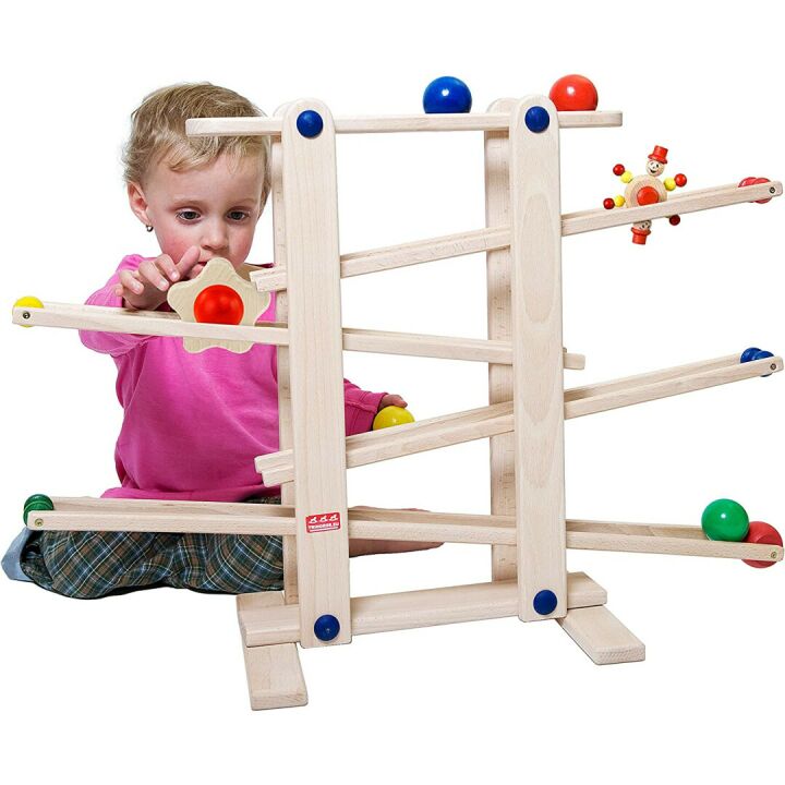 Wooden Marble Run for Toddlers - Sustainable Beech Toy