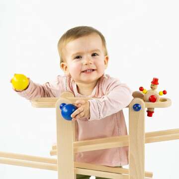 Wooden Marble Run for Toddlers - Sustainable Beech Toy