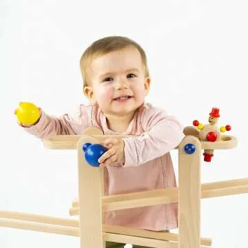 Wooden Marble Run for Toddlers - Sustainable Beech Toy