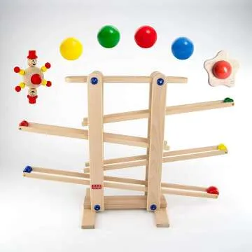 Wooden Marble Run for Toddlers - Sustainable Beech Toy