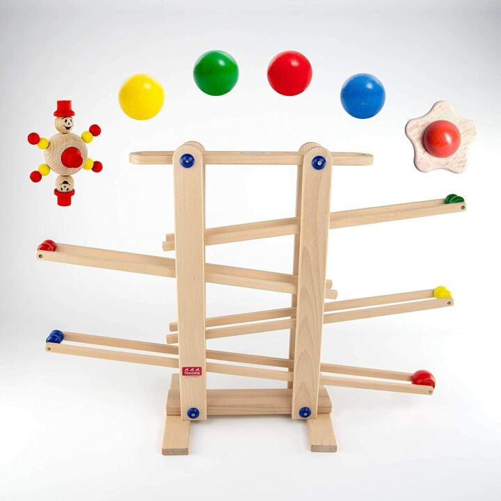 Wooden Marble Run for Toddlers - Sustainable Beech Toy