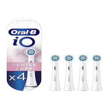 Oral-B iO Gentle Care Electric Toothbrush Head, Soft Bristles for Gentle Cleaning, Pack of 4 (Mailbo...