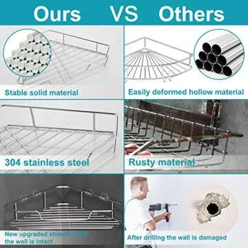 Soft Digits Corner Shower Caddy Space Organizer for Kitchen