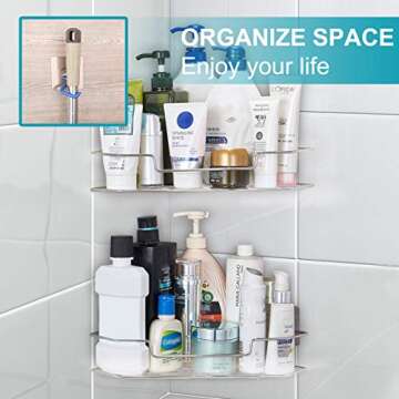 Soft Digits Corner Shower Caddy Space Organizer for Kitchen