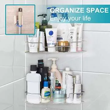 Soft Digits Corner Shower Caddy Space Organizer for Kitchen
