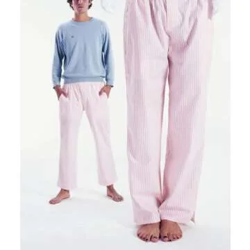 ROAONOCOMO Women Y2K Striped Lounge Pants Pinstriped Wide Leg Pajama Pants Gingham High Waist Relaxed Pants Going Out Pants