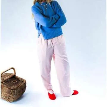 ROAONOCOMO Women Y2K Striped Lounge Pants Pinstriped Wide Leg Pajama Pants Gingham High Waist Relaxed Pants Going Out Pants