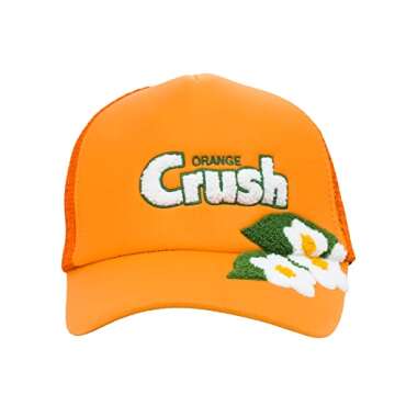 Odd Sox, Orange Crush Soda Logo, Orange Adjustable Snap Back Trucker Hat, Cap, One Size