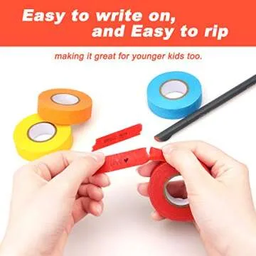 8 Rolls Colored Masking Tape Rainbow Colors Painters Tape Colorful Craft Art Paper Tape for Kids Labeling Arts Crafts DIY Decorative Coding Decoration Teaching Supplies, 0.6 Inch x 16 Yard, 8 Colors