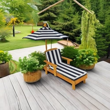 KidKraft Stylish Outdoor Wooden Chaise Lounge For Pets