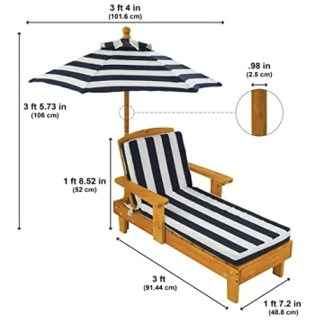 KidKraft Stylish Outdoor Wooden Chaise Lounge For Pets