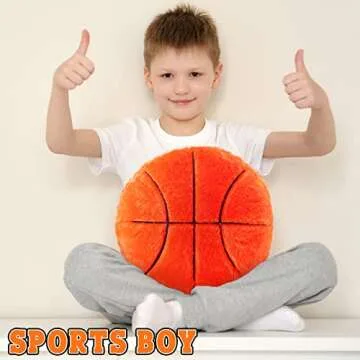 Fluffy Basketball Pillows for Sports Lovers - Soft & Cute