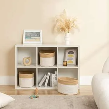 Stylish UBBCARE Cotton Rope Storage Baskets for Organization