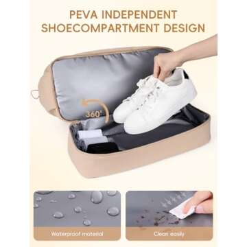 CLUCI Duffle Bag for Travel,Carry on Bag with Shoe Compartment,Puffer Tote Bag for Women Small Duffel Bag Overnight Weekender Bags Luggage Bags,Gym Bag with Wet Pocket