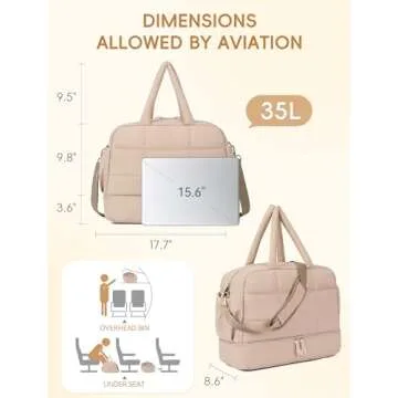 CLUCI Duffle Bag with Shoe Compartment for Travel