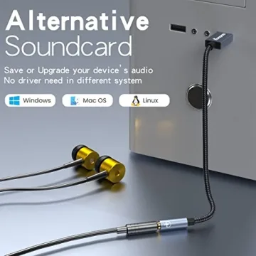 USB to 3.5mm Jack Audio Adapter for Seamless Sound