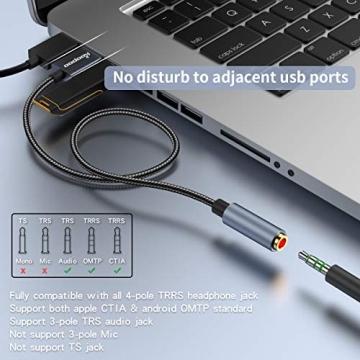 USB to 3.5mm Jack Audio Adapter for Seamless Sound