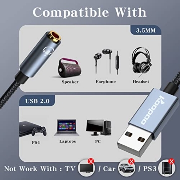 USB to 3.5mm Jack Audio Adapter for Seamless Sound