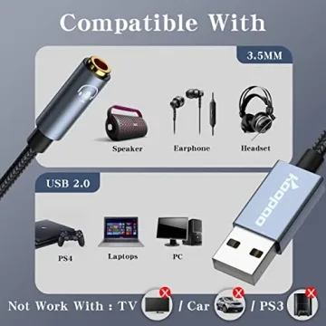 USB to 3.5mm Jack Audio Adapter for Seamless Sound