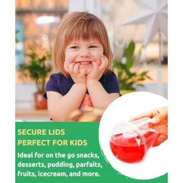 Aatriet 9 oz Clear Plastic Cups with Lids (NO HOLE), 30 Sets Fruit Cups with Lids for Party, Disposable Parfait Cups with Dome Lids, Dessert Cups for Pudding, Cake, Ice Cream, Cupcake, Snacks