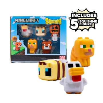 Minecraft SquishMe Series 3 Collector's Box - Fun Squishy Toys for All Ages