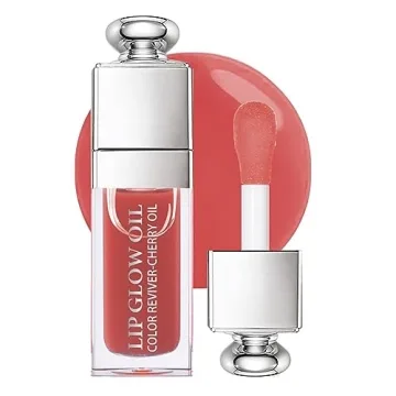 Hydrating Lip Glow Oil - Moisturizing Plumping Gloss with Tinted Balm (ROSEWOOD) 0.2 OZ