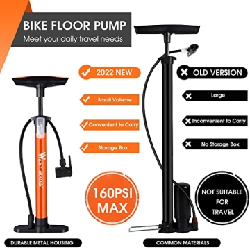 Compact CHIMONA Bike Air Pump 160 PSI for All Bikes