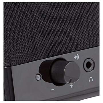 Amazon Basics USB-Powered Computer Speakers for Desktop or Laptop PC with Volume Control, Plug-N-Pla...