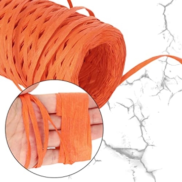 Whaline 984Ft Halloween Raffia Ribbon for Crafting