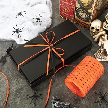 Whaline 984Ft Halloween Raffia Ribbon for Crafting