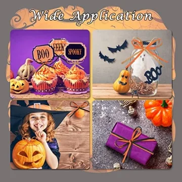 Whaline 984Ft Halloween Raffia Ribbon for Crafting