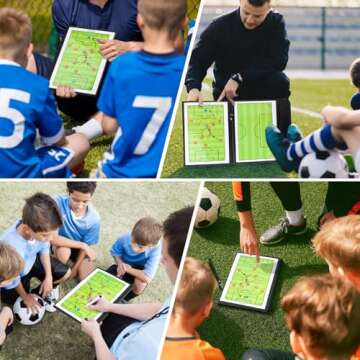 Soccer Coaching Board Soccer Coaches Clipboard Tactical Magnetic Board Kit with Dry Erase, Marker Pen and Zipper Bag (Football Board) (Soccer Coaching Board)