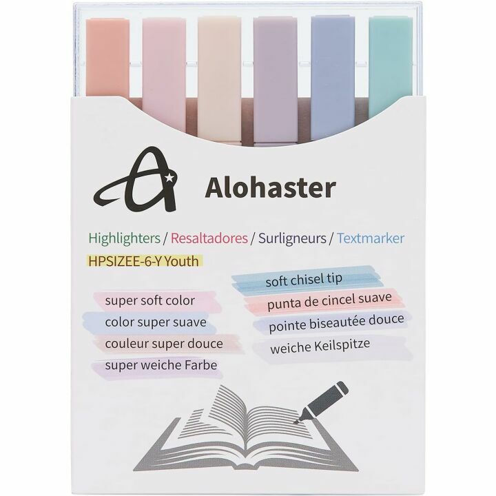 Cute Highlighters - Alohaster Aesthetic 6 Pack