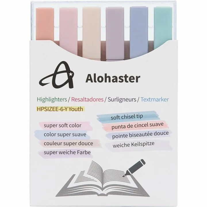 Cute Highlighters - Alohaster Aesthetic 6 Pack