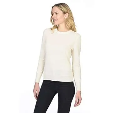 State Cashmere Women’s Essential Crewneck Sweater 100% Pure Cashmere Classic Long Sleeve Pullover ...