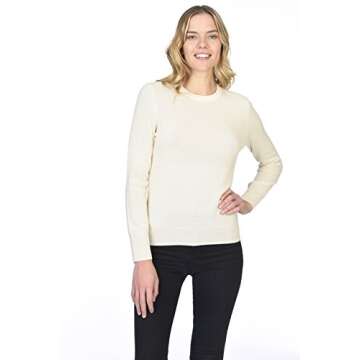 State Cashmere Women's Essential Crewneck Sweater Pure Cashmere