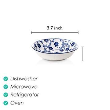 Selamica Ceramic Dipping Bowls, 2.5oz Mini Bowls Soy Sauce Dish, Dip Bowls, Appetizer Side Dishes fo...