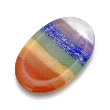 Jovivi 2.56" 7 Chakra Worry Stone for Anxiety Relief