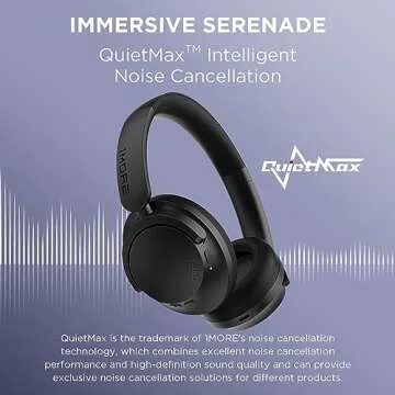 1MORE SonoFlow SE Active Noise Cancelling Wireless Headphones, Over Ear Bluetooth Headphones with DLC Dynamic Driver, 70H Playtime, Clear Calls, Custom EQ via app