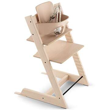 Stokke Tripp Trapp Complete Bundle - 2 Items: Tripp Trapp Highchair & Tripp Trapp Babyset Natural