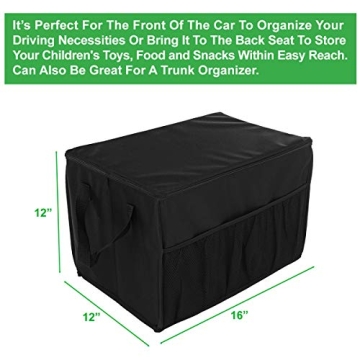 Lebogner Insulated Car Console Organizer for Food Travel