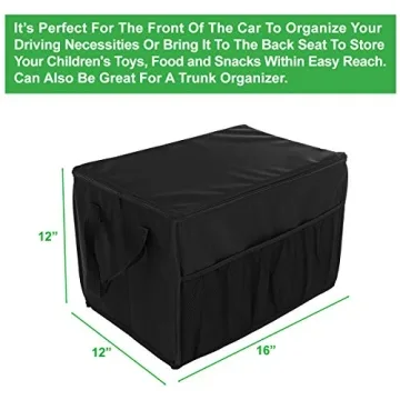 Lebogner Insulated Car Console Organizer for Food Travel