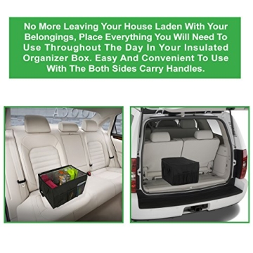 Lebogner Insulated Car Console Organizer for Food Travel